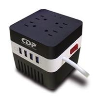 REGULADOR CDP 600VA / 300W, 4 CONTACTOS, 4 PUERTOS USB. INCLUYE SUPRESION DE PICOS. REGULADOR CDP 600VA / 300W, 4 CONTACTOS, 4 PUERTOS USB. INCLUYE SUPRESION DE PICOS.